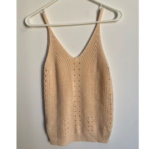 Crochet, light cream top. Brand new.